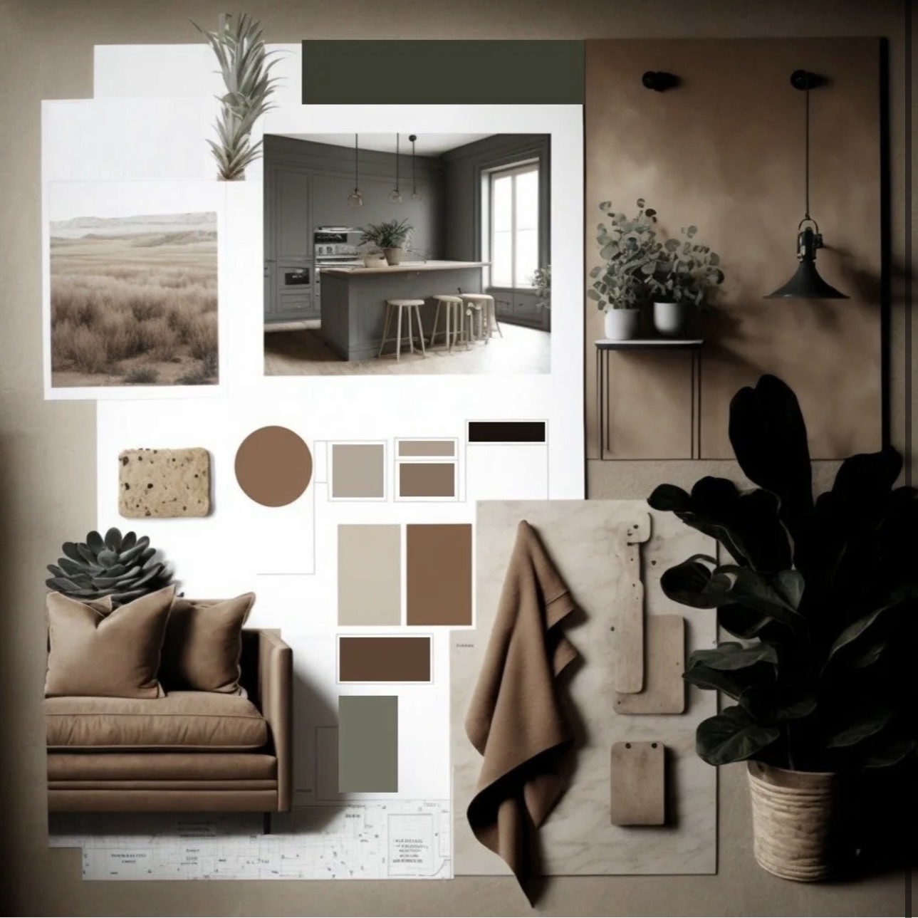 Modernes Interieur einer kleinen Wohnung